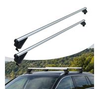 Relaxdays, barre portapacchi 135 cm, argento