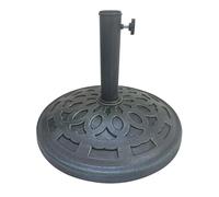 Relaxdays Base per ombrellone, aste 34-48 mm, Ø 49 cm, Vintage, Nero/Verde, Basi e Supporti