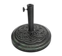Relaxdays Base per ombrellone, aste da 34-48 mm, Ø 45 cm, Basi e, Nero | Supporti Vintage, nero/verde