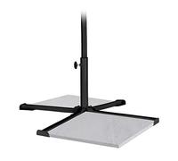 Relaxdays Base per Ombrellone, per Aste da 25-35 mm, Supporto a Croce, Pieghevole, Giardino & Balcone, Metallo, nero