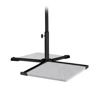 Relaxdays Base per Ombrellone, per Aste da 25-35 mm, Supporto a Croce, Pieghevole, Giardino & Balcone, Metallo, nero