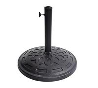Relaxdays Base per ombrellone Rotonda, aste 34-48 mm, Ø 49 cm, Vintage, Nero, 33x49x49 cm