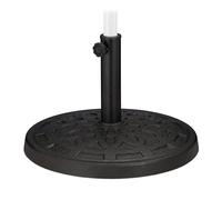 Relaxdays Base per Ombrellone, Supporto Aste da 38-50 mm, Resistente alle Intemperie, Giardino e Balcone, Ø 50 cm, Nero