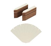 Relaxdays Bastoncini per Piante, Set da 60, Etichetta, Iscrivibili, Erbe Aromatiche, L: 10,5 cm, in Legno, Naturale