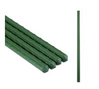 Relaxdays Bastoni per Piante in Vasoe, Set 10, 110 cm, Ø 10mm, Acciaio Plastificato, Supporto Piantine Rampicanti, Verde