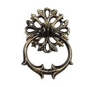 Relaxdays Battente per Porta, Battiporta ad Anello, Batacchio, Stile Rustico, Ghisa, Antico, HLP 13x9,5x2 cm ca., bronzo