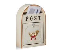 Relaxdays beige Cassetta per la Posta Antica Casella Postale in Stile Vintage