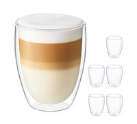 Relaxdays Set di tazze per caffè latte da 350 ml