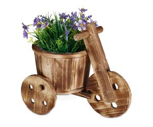 Relaxdays Bicicletta porta piante in legno