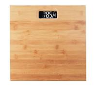 Relaxdays Bilancia Pesapersone Digitale, Portata Massima 180 kg, a Batterie, Pesa Persona, HxLxP: 3 x 30 x 30 cm, Marrone
