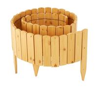 Relaxdays Bordatura aiuola in Legno, Flessibile, Altezza 30 cm, Lunghezza 200 cm, Marrone Chiaro