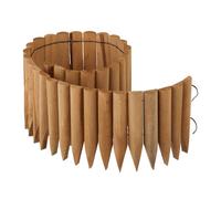 Relaxdays Recinto per prato – Bordo per aiuole HLP: 20x120x2 cm, bordatura in legno, marrone