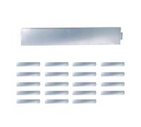 Relaxdays Bordature per Prato zincate, Confezione da 20, 18 x 100 cm, Flessibili, Argento