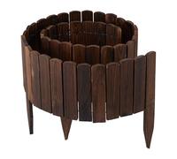 Relaxdays Bordo per Aiuole, 200 cm, Flessibile, Recinto Alto 20cm, Borudura in Legno, Recinzione Giardino, Marrone Scuro