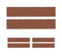 Relaxdays Bordura per Prato Set da 6 in Acciaio Effetto ruggine, Flessibile, 15 x 101,5 cm Marrone