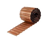 Relaxdays Bordo per Prato in Acciaio Effetto ruggine, 5 m x 15 cm, Bordo Flessibile Marrone