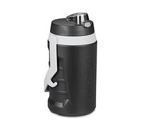 Relaxdays Borraccia Termica, Bottiglia da 2 Litri con Impugnatura, Ermetica, da Viaggio e Sport, senza BPA, Nero Grigio