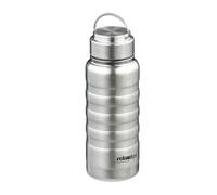 Relaxdays Borraccia Termica, 400 ml, Bottiglia Riutilizzabile Viaggio, Bevande Calde e Fredde, Acciaio Inox, Argentato, 20 x 7,5 cm