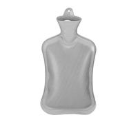 Relaxdays Borsa dell’Acqua Calda, Durevole, Scaldaletto Resistente, Contenitore da 2 L, Gomma Naturale Inodore, Grigio