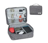 Relaxdays Borsa porta cavi organizer da viaggio