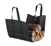 Borsa portalegna aperta, cesta portatile per la legna, poliestere, con manici