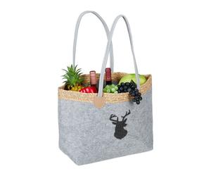 Relaxdays Borsa portalegna con disegno di cervo