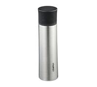 Relaxdays Bottiglia Termica 500 ml, Borraccia Isolante con Bicchiere, Bevande Calde e Fredde, in Acciaio Inox, Argentato, 26 x 7 cm