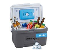 Relaxdays Box termico con pacco ghiaccio 15 l