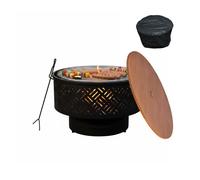 Relaxdays Braciere con coperchio e grill