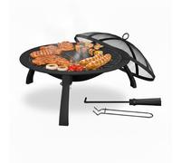 Braciere Esterno Coperchio Parascintille Griglia Giardino Attizzatoio Ø 51 cm