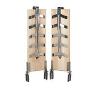 relaxdays Braciere per Salmone, Set 2X Tavolette per Affumicare Filetto, Legno di Cedro, Acciaio Pieghevole, Naturale