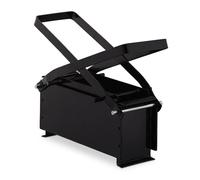 Relaxdays Papierbrikettpresse Bricchettatrice per Cartone, Pressa per la Carta in Acciaio, Compattatore di Rifiuti Domestici Manuale, Nero, 1 pz