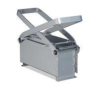 Relaxdays Bricchettatrice per Cartone, Pressa per Carta, Compattatore Manuale in Acciaio, HLP 24 x 30 x 12,5 cm, Argento