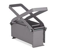 Relaxdays Bricchettatrice per Cartone, Pressa per Carta, Compattatore Manuale, in Acciaio, HLP 24 x 30 x 12,5 cm, Grigio
