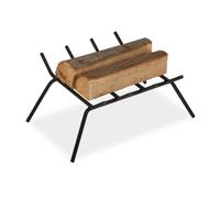 Relaxdays Brucia legna da camino in ferro battuto