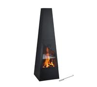 Camino da giardino moderno con grill Braciere decorativo in acciaio 22 kg