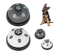 Relaxdays Campanelli per Addestramento Cani, Set da 4, Pulsanti Sonori, H x D: 4,5 x 7 cm, Dog Training Gadget, Colorati, Ferro