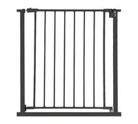 Relaxdays Cancelletto di Sicurezza, 75-80 cm, Senza Foratura, per Neonati e Bambini, Scale e Porte, a morsa, Colore Nero, Plastica, Ferro