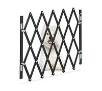 Relaxdays Cancelletto di Sicurezza per Cani, Barriera Porte e Scale, Allungabile 96 cm, Alto 48,5-60 cm, in bambù, Nero