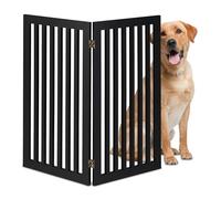 Relaxdays Cancelletto di Sicurezza per Cani, Cancellino Scale per Cuccioli, Barriera per Animali, HxL: 91,5x103 cm, Nero