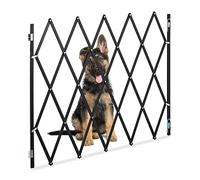 Relaxdays Cancelletto di Sicurezza per Cani, Recinzione Allungabile Fino a 130 cm, Alto 87,5-100 cm, in bambù, Nero