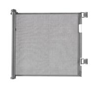 Relaxdays Cancelletto di Sicurezza per Porte, Tenda Estensibile Fino a 1,5 m, Senza forature, Protezione Bambini, Grigio, Plastica, Ferro, 150 x 86 cm