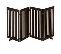Relaxdays Bambini Cancelletto per Animali, Barriera per Cani e Gatti, Recinzione per Scale Cancellino HxL 92 x 205 cm, Marrone, Fibra di Legno, 1 pz