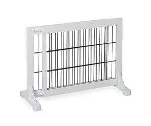 Relaxdays Cancelletto per Bambini, Barriera per Cani e Neonati, Recinzione Scale, Cancellino HxL: 56x70-115 cm, Bianco