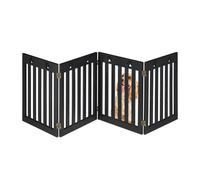 Relaxdays Cancelletto di Sicurezza per Cani e Gatti, Barriera Autoportante, Recinzione per Scale, 60 x 204 cm, Nero