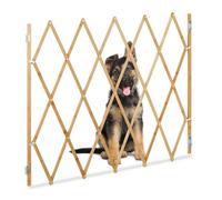 Relaxdays Cancelletto di Sicurezza per Cani, Recinzione Allungabile Fino a 130 cm, Alto 87,5-100 cm, in bambù, Naturale