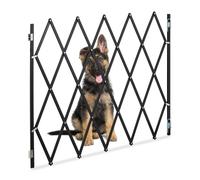 Relaxdays Cancelletto di Sicurezza per Cani, Recinzione Allungabile Fino a 130 cm, Alto 87,5-100 cm, in bambù, Nero