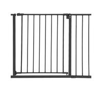 Relaxdays Cancello di Sicurezza per Scale, 95-100 cm, Senza Fori, Neonati e Bambini, Cancello da Montare, Nero