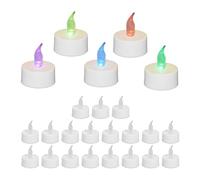 Candele tea light a led 24 pz. Plastica Candele LED senza fiamma 10 g Sicure