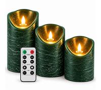 Relaxdays Candele LED marmorizzate, set da 3
